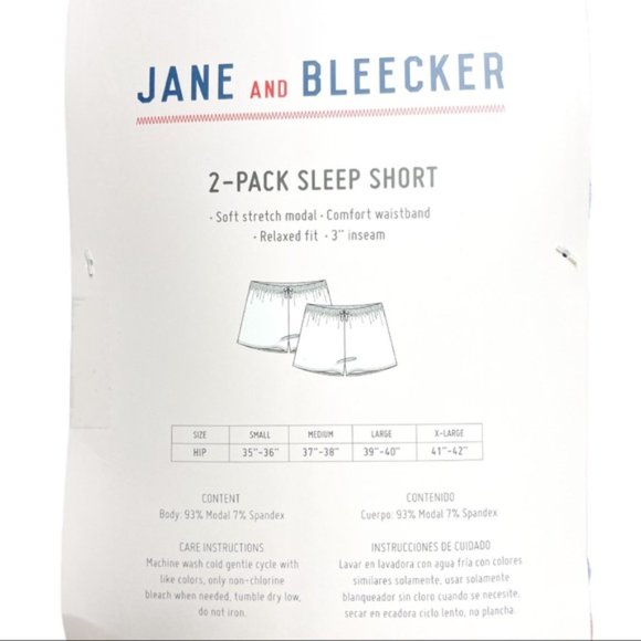NEW JANE AND BLEECKER 2 Pack Sleep Shorts - Picture 8 of 8